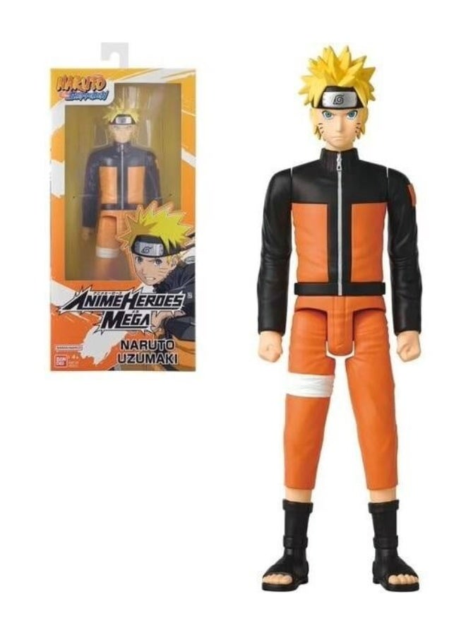 Anime Heroes Mega Naruto Uzumaki Collectible Figure 12-Inches | Naruto Shippuden | Action Figure | Display Figure | Perfect Gift for Collectors, Manga & Anime Lovers!